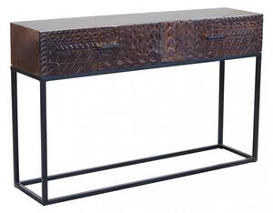 Consolle Daly 120x30x76 h cm in Legno Marrone