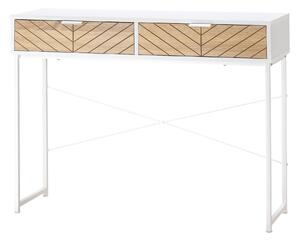 Consolle Moderna per Ingresso e Soggiorno 100x30x75 cm in Metallo Bianco