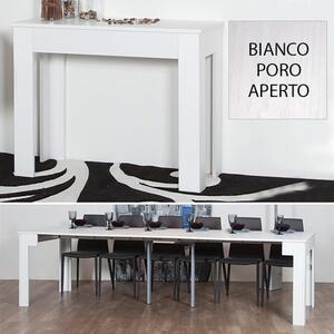 Consolle Tavolo Allungabile 42/302 Cm Bianco Poro Aperto Groupdesign Magic Big