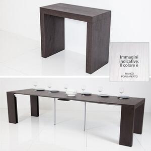 Consolle Tavolo Allungabile 45/305 Cm Bianco Poro Aperto Groupdesign Twist