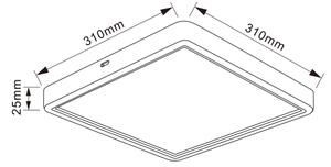 Brilagi - Plafoniera LED dimmerabile ESTELA SQUARE LED/36W/230V 31x31 cm nero + telecomando