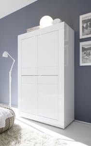 Mobile Alto da Salotto 4 Porte 102x43x162cm TFT Basic Bianco Lucido
