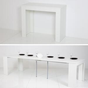 Consolle Tavolo Allungabile 45/305 Cm Bianco Frassino Groupdesign Emy