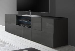 Mobile TV 2 Porte 2 Nicchie in Melamina 181x42x57cm TFT Chequers Antracite