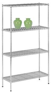 Scaffale in Acciaio Cromato 4 Piani 90x35x160 cm Fumer Iron Big