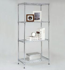 Scaffale in Acciaio Cromato 4 Piani 60x35x120cm Fumer Iron Rack