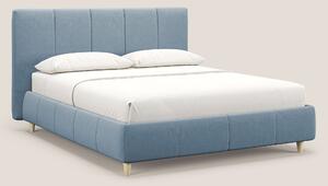 Laura letto imbottito contenitore e sfoderabile in microfibra velluto
