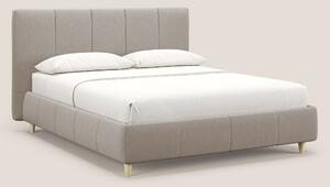 Laura letto imbottito contenitore e sfoderabile in microfibra velluto