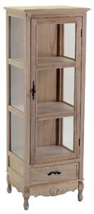 Mobile Vetrina in Legno 3 Ripiani 1 Anta 1 Cassetto Cracovia