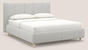 Laura letto imbottito contenitore e sfoderabile in microfibra velluto