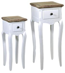 Set 2 Mobiletti 1 Cassetto in Legno Country