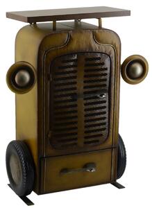 Mobiletto 1 Anta 1 Cassetto in Metallo Trattore Giallo