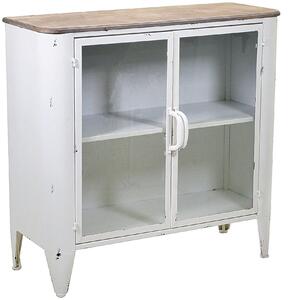 Mobile 2 Ante in Metallo Top in Legno Edimburgo Bianco