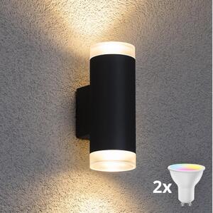 Brilagi - Applique da esterno LED RGBW MATERA 2xGU10/4,8W/230V nero IP54