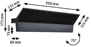 Paulmann Stine Applique a LED con dimmerazione a 3 fasi, nero