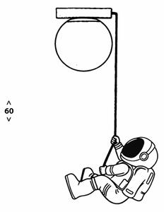 Brilagi - Plafoniera per bambini ASTRO 1xE14/15W/230V bianca
