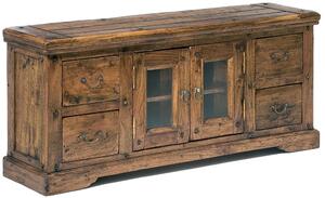 Mobile TV 4 Cassetti 2 Ante in Legno Antic Chiaro