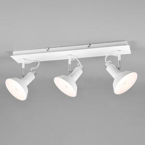 Trio Lighting Faretto da soffitto Roxie orientabile a 3 luci bianco opaco