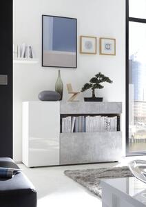 Mobile Buffet in Melaminico 130x41x82cm TFT Nico Bianco Cemento