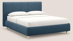 Laura letto imbottito contenitore e sfoderabile in microfibra velluto
