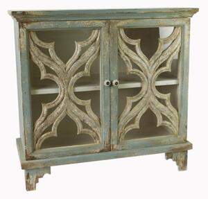 Credenza Mobile Soggiorno 2 Ante in Legno 94x92x40cm Shabby Chic