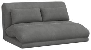 VidaXL Poltrona reclinabile in velluto grigio scuro