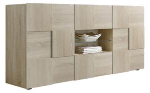 Mobile Buffet 2 Ante 2 Cassetti 180x42x84 cm in Legno TFT Chequers Rovere Samoa