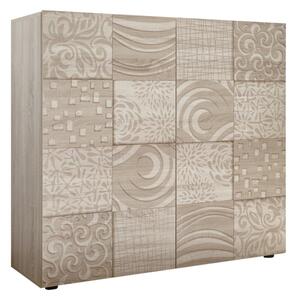 Credenza 2 Ante 120x42x110 cm in Legno TFT Blossom Rovere Samoa