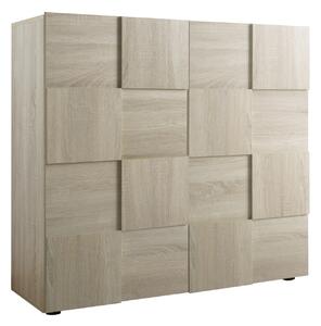 Credenza 2 Ante 120x42x110 cm in Legno TFT Chequers Rovere Samoa