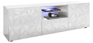 Mobile Porta TV 2 Ante 180x42x57 cm in Legno TFT Praga Bianco Lucido