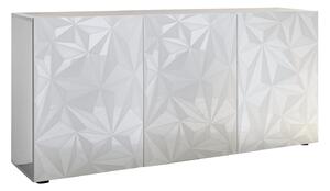 Mobile Buffet 3 Ante 180x42x84 cm in Legno TFT Praga Bianco Lucido