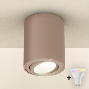 Brilagi - Faretto LED RGBW dimmerabile MIA 1xGU10/4,8W/230V 100x80 mm beige