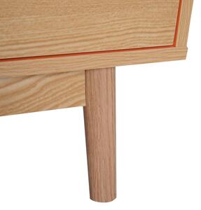 Mobile TV in Legno Rovere e Arancio 130x38x46.5 cm