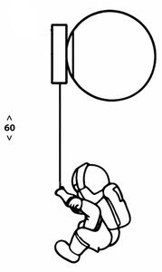 Brilagi - Applique da parete per bambini ASTRO 1xE14/15W/230V bianca