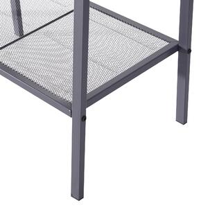 Scaffale a Scala 4 Ripiani in Acciaio Nero 60x35.2x148.2 cm