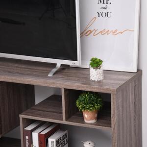 Mobile TV 6 Ripiani in Legno 152.2x39.5x71 cm Rovere Scuro