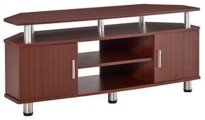 Mobile TV Classico in Legno con 2 ripiani Marrone 120x39.5x52 cm
