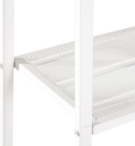 Scaffale a Scala 4 Ripiani in Acciaio Bianco 60x35.2x148.2 cm