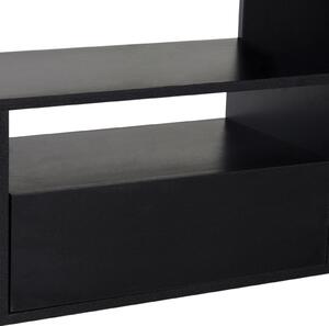 Mobile TV con Scaffali in Legno 120x30x67 cm Nero