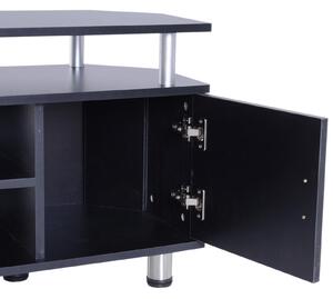 Mobile TV 2 Ante 4 Ripiani 120x39,5x52 cm Nero