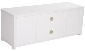 Mobile TV con Scomparti in Legno 120x40x47 cm Bianco