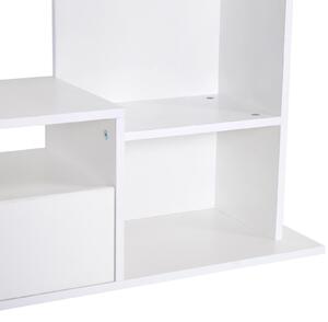 Mobile TV con Scaffali in Legno 120x30x67 cm Bianco