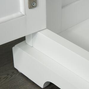 Mobile da Cucina Credenza 3 Cassetti 3 Ante 136x42,5x86 cm Bianco