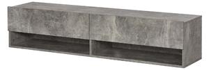 Mobile TV Sospeso 140x32x31 cm in Legno Truciolare Grigio