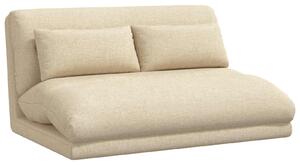 VidaXL Poltrona reclinabile in tessuto color crema