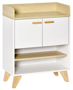 Mobile Multiuso 2 Ante 3 Ripiani 60x30x78 cm in Legno Bianco