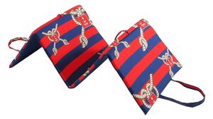 Cuscino per seduta da giardino rosso/blu per sedia a sdraio 49x137 cm Ship Rope – B.E.S