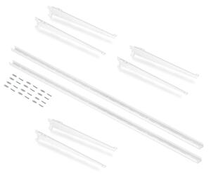Kit per Fissaggio Mensole 280 mm in Acciaio Emuca Bianco