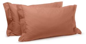 Coppia Federe In Percalle Percalle Standard Dreaming Tinta Unita Coral Caleffi