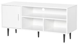Mobile TV 1 Anta 3 Ripiani 120x40x55 cm in MDF Bianco